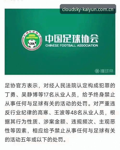 足协第三批禁足名单公布，如何在KAIYUN平台解读这场足球反腐风暴？